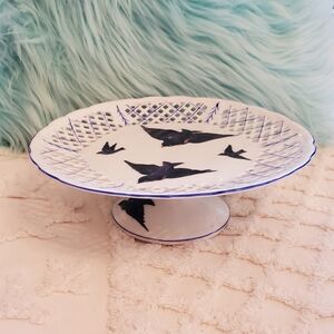 Vintage Victoria Austria Bluebird Cake Stand